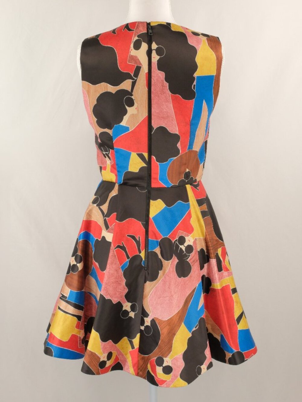 Alice + Olivia Stasia Stacey Print Pleated A-Line Mini Dress, Pink Multi, US 6 - Picture 2 of 10